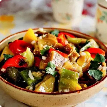 Салат из запечённых овощей - 10 пор.